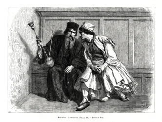 Spowiedź, Góra Athos, północna Grecja, 1886