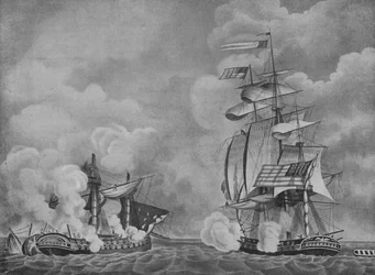 Konstytucja i Guerriere, c1813