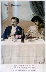 Para, pocztówka francuska, ok. 1900