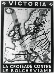 Krucjata przeciw bolszewizmowi, francuski plakat propagandowy Vichy, 1941