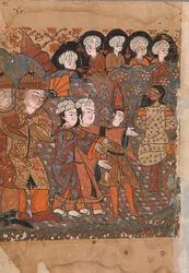 Nieuczciwy złotnik powieszony, Folio z Kalila wa Dimna, XVIII wiek.