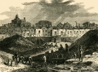 Hałdy kurzu, Somers Town, 1836, c1876.