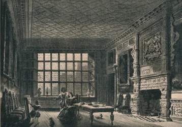 Pokój elżbietański, opactwo Coombe, Warwickshire, 1915