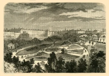 Nabrzeże z mostu Charing Cross, 1881.