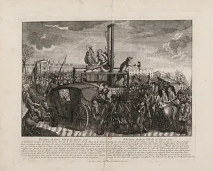 Egzekucja Ludwika XVI na Placu Rewolucji w dniu 21 stycznia 1793 r., ok. godz. 1793.