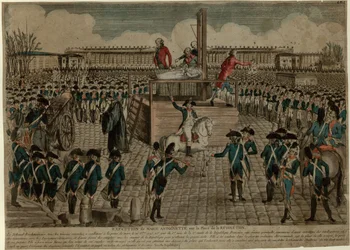Egzekucja Marii Antoniny na Place de la Révolution 16 października 1793, około 1793