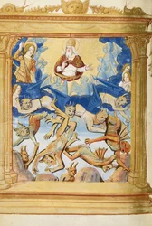 Upadek Lucyfera. Z Księgi Godzin, c. 1500