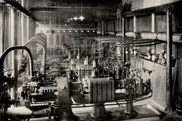 Pierwsza turboelektrownia Parsons, c1916