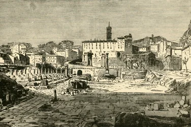 Forum w Rzymie, 1890.