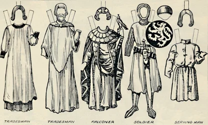 Galeria kostiumów brytyjskich: co nosili mężczyźni i kobiety w czasach Henryka III, ok. 1934 r.
