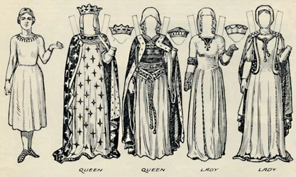 Galeria kostiumów brytyjskich: co nosili mężczyźni i kobiety w czasach Henryka III, ok. 1934 r.
