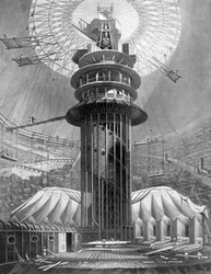 Geometryczne wejście do galerii w Koloseum, Regents Park, Londyn, 1823 1926