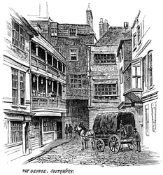 The George Inn, Southwark, Londyn, 1887 r.