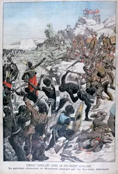 Niemiecki garnizon Windhoek, oblężony przez Herero, Afryka Południowo-Zachodnia, 1904