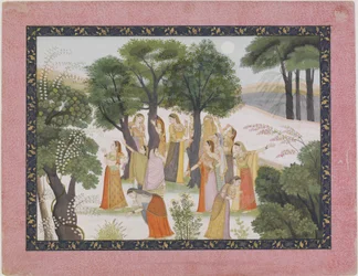 Gopi poszukują Kryszny z Bhagavata Purany, ca. 1780.