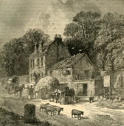Dom w połowie drogi, Kensington, 1850, c1876.