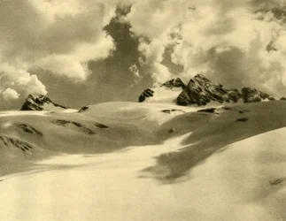 Lodowiec Hallstätter, góry Dachstein, Górna Austria, ok. 1935.