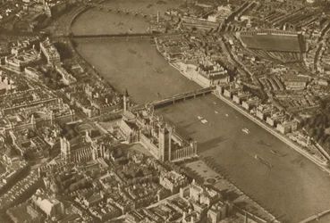 Święta wyspa Thorney z jej starożytnym opactwem, jak wygląda dzisiaj, c1935.