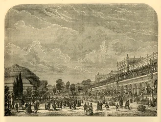 Ogród ogrodniczy i budynek wystawowy, ok. 1876