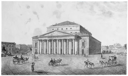 Teatr Cesarski Bolszoj Kamenny, Petersburg, Rosja, lata 20. XIX wieku.