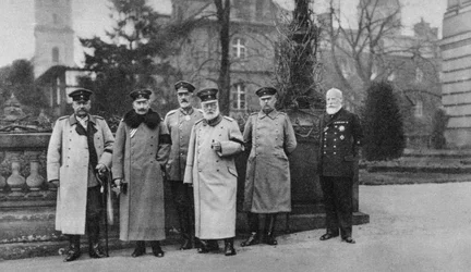 Król Bawarii z wizytą w kwaterze głównej cesarskiej armii niemieckiej, 1917