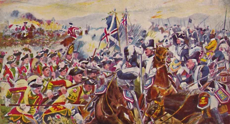Królowie posiadają lekką piechotę Yorkshire. Bitwa w Rosefields pod Minden, 1759, 1939