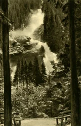 Wodospady Krimml, Park Narodowy Wysokich Taurów, Austria, około 1935