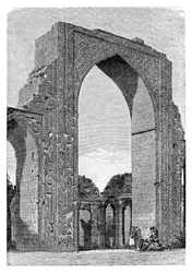 Meczet Kutal, dystrykt Delhi, Indie, 1895