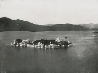 Pałac nad jeziorem, Udaipur, Indie, 1895.