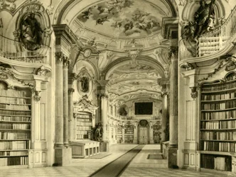 Biblioteka, Opactwo Admont, Austria, ok. 1935.
