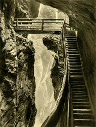 Wąwóz Liechtenstein, Austria, ok. 1935.
