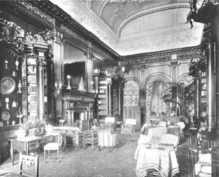 Poranny pokój w rezydencji Tring Park, Hertfordshire, 1894.