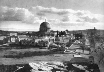 Meczet Omara na miejscu starożytnej świątyni, Betlejem, Izrael, 1926