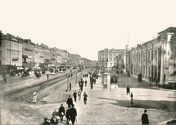 Newski Prospekt, Petersburg, Rosja, 1895.