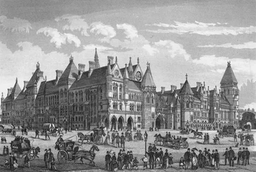 Nowe sądy, Westminster, Londyn, c1878 1878