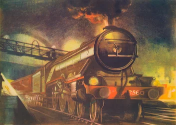 Nocny Szkot, L.N.E.R., opuszcza Kings Cross, 1940
