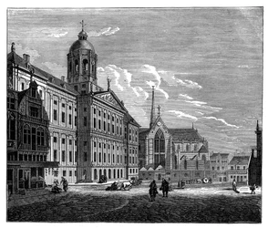 Pałac Królewski, Amsterdam, ok. 1890 r.