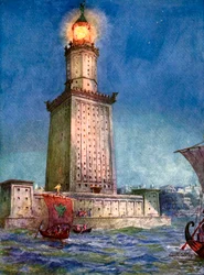 Faros z Aleksandrii, Egipt, 1933-1934
