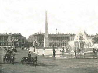 Place de la Concorde, Paryż, Francja, 1895.