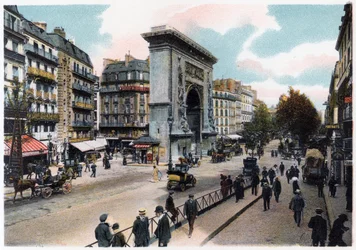Porte Saint Denis, Paryż, ok. 1900
