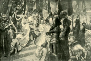 Książę Walii wręcza Order Gwiazdy Indii w Kalkucie, 1901.