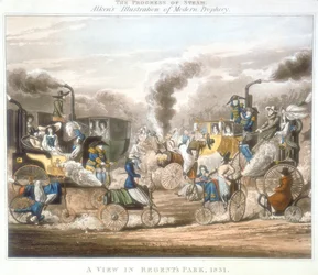 Postęp Steam. Widok w Regents Park, 1831, 1828