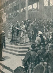 Królowa otwierająca Kryształowy Pałac, 1906