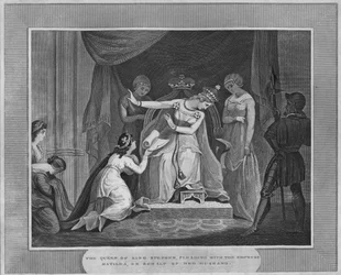 Królowa króla Stefana, wstawiennictwo u cesarzowej Matyldy w imieniu jej męża, 1838