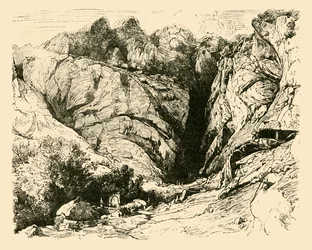 Wąwóz w Delfach, scena odrzucenia Galów, 1890.