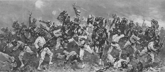 Bunt Arabi Paszy w Egipcie, 1882: szarża w bitwie pod Kassassin, 1901.