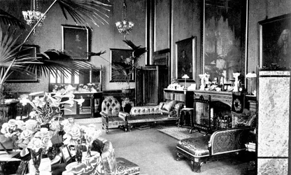 Czerwony Salonik w Domu Mówców, Pałac Westminsterski, Londyn, c1905
