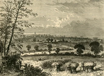 Droga rzymska, Park Tufnell, 1838, c1876.