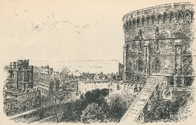 Królewska wieża z kwatery króla Szkocji, 1895 r