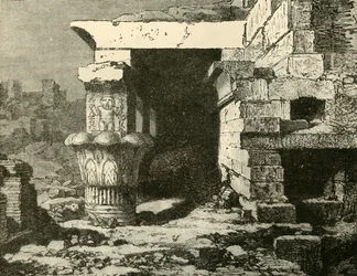 Ruiny w Denderah, 1890.